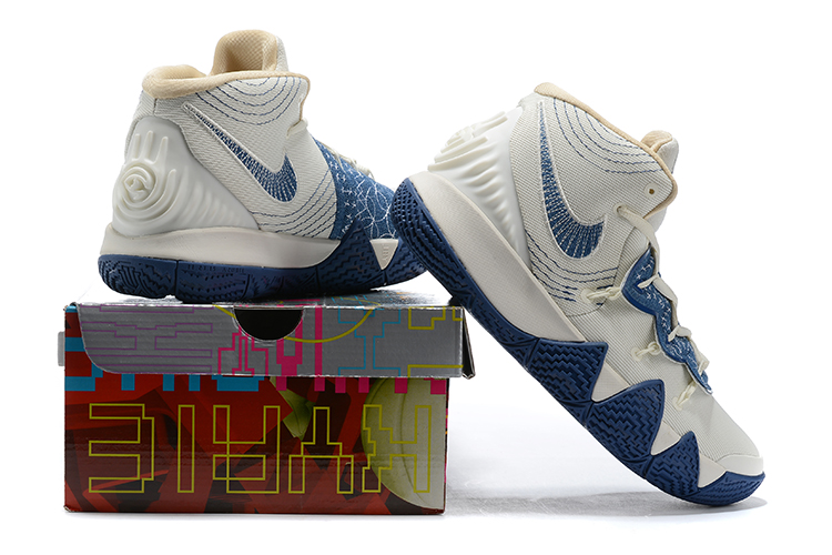 2020 Men Nike Kyrie S2 Hybrid Tie-Dye White Sea Blue Basketball Shoes
